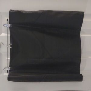 Womens Faux Leather Skirt Mini Casual Zip Slim Pencil Black XXL